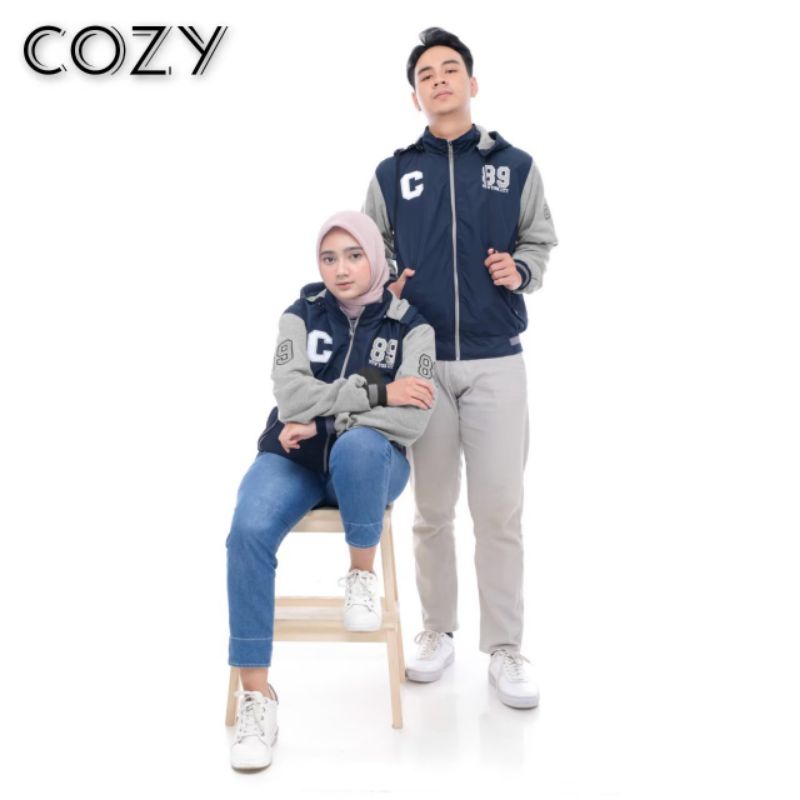 JAKET BOMBER COZY KOMBINASI BORDIR PRIA WANITA