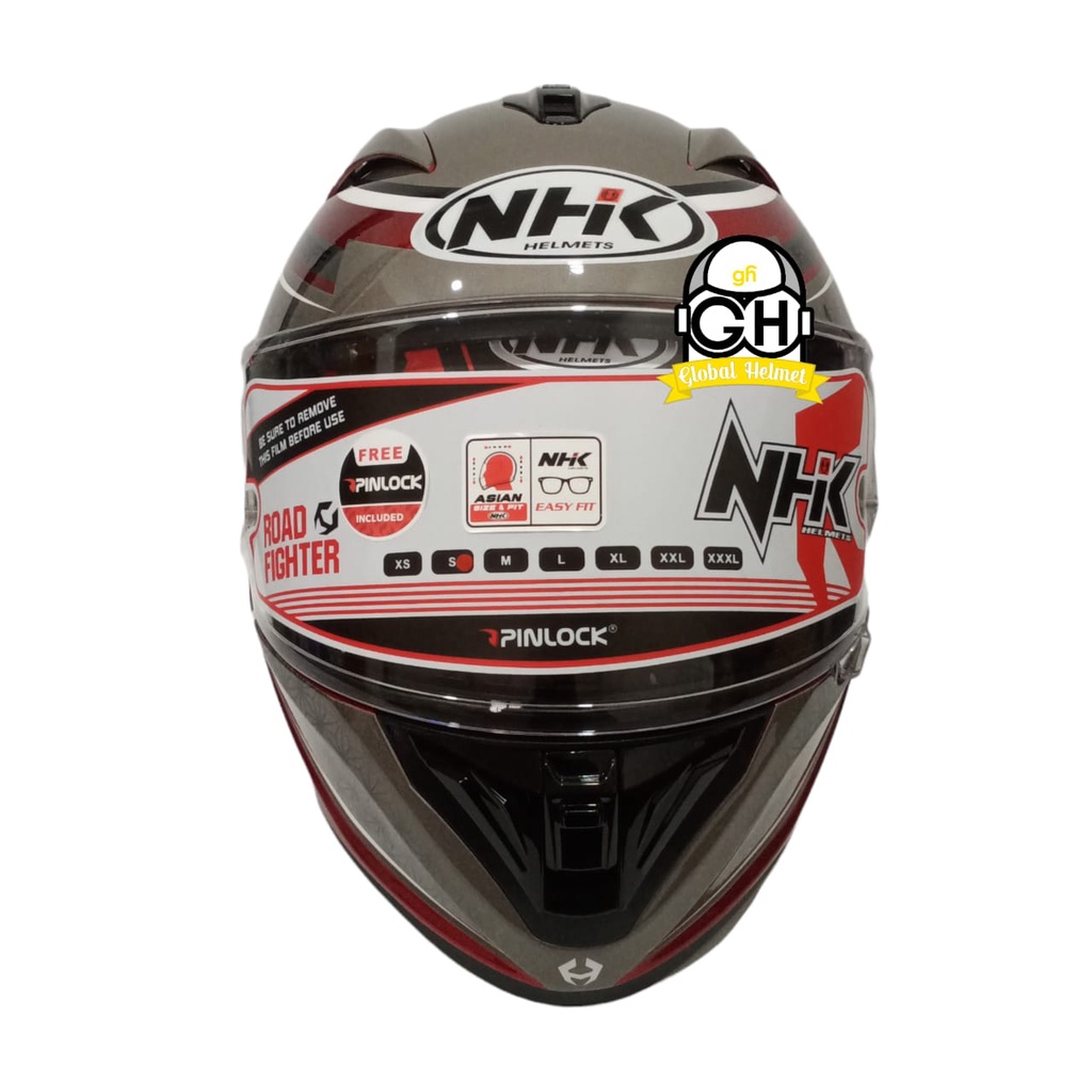 HELM NHK FULL FACE NHK GP PRIME MOTIF SAMBO ROYAL RED SILVER