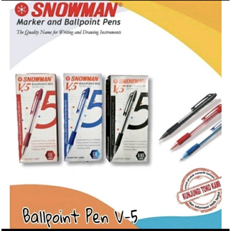 

BULPOINT SNOMAN V5 HITAM/BIRU/MERAH (ISI 12BIJI)