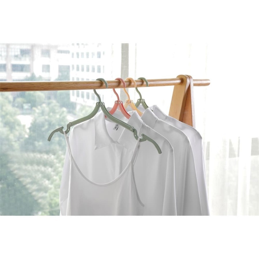 Hanger Lipat Portable Gantungan Jemuran Baju Travel Foldable/Hanger Baju/Hanger Warna Lucu