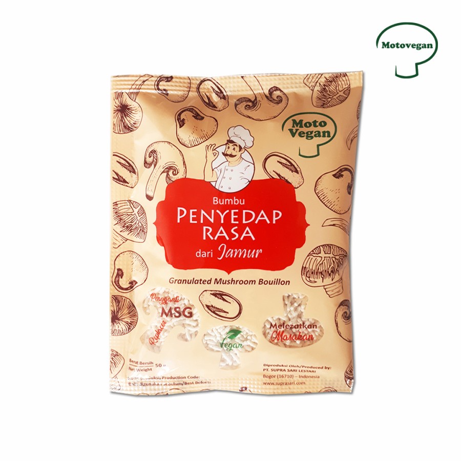 

Kaldu Jamur NON MSG 50gr Motovegan | Kaldu Penyedap Rasa Jamur 50gram Moto Vegan / Micin Jamur / Bumbu Dapur