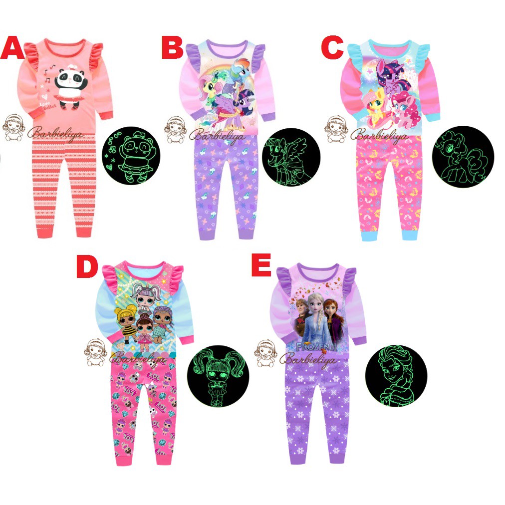 SETELAN/BAJU TIDUR/PIYAMA ANAK PEREMPUAN 8thn-12thn  SKU0126