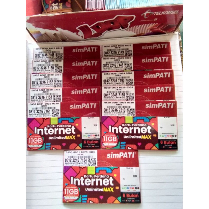 Perdana Internet TELKOMSEL UnlimitedMax 35 GB+YOUTUBE