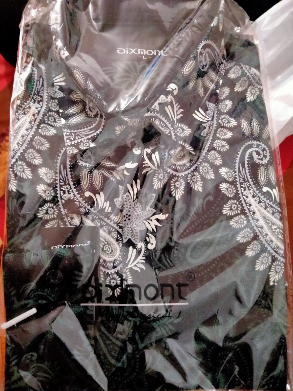 Kemeja Batik Pria Lengan Panjang Bl28 Katun Motif Modern Dixmont Semi Slimfit Premium