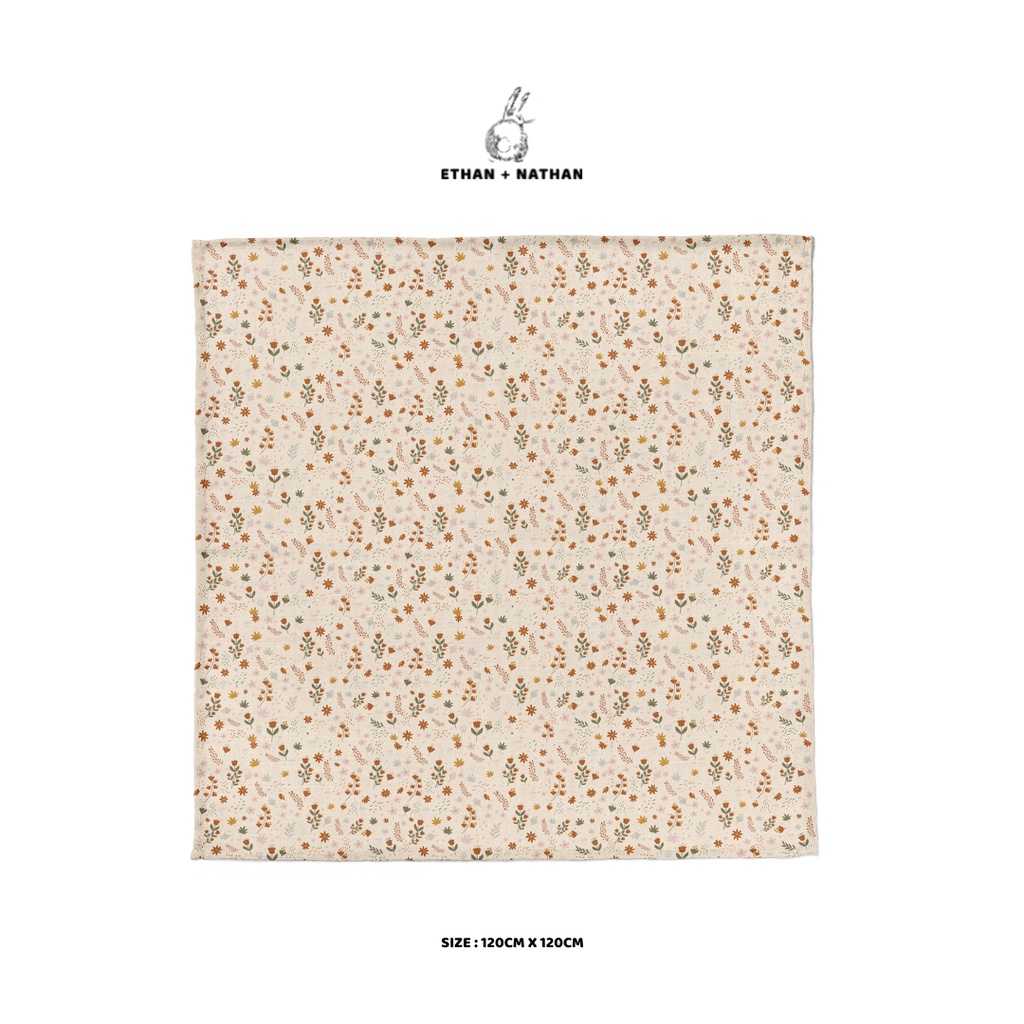 Ethan + Nathan Baby Swaddle Blanket / Bedong Bayi Signature Collection - Meadow Floral
