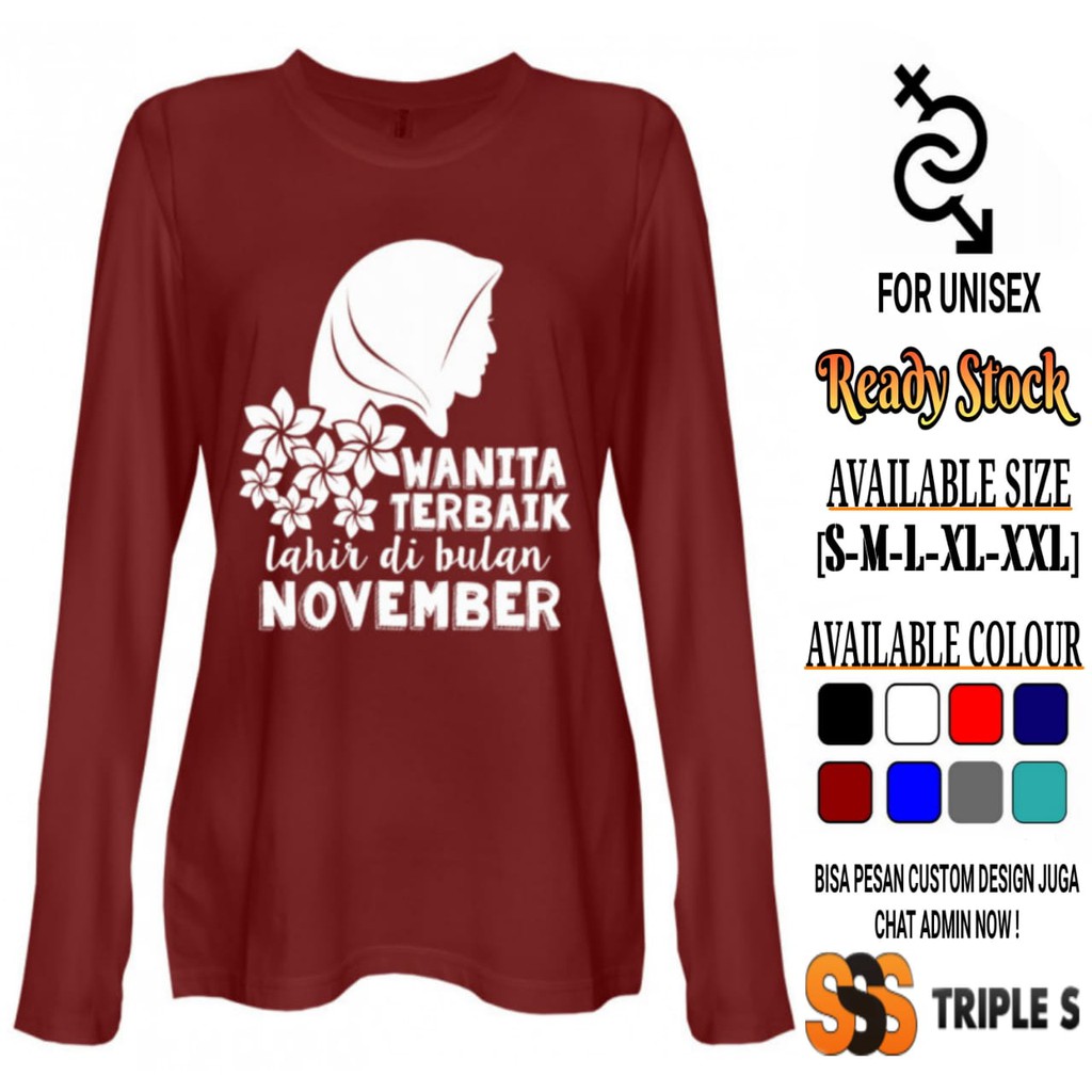 KAOS BULAN KELAHIRAN MUSLIMAH HEBAT LAHIR DI BULAN AGUSTUS BAJU