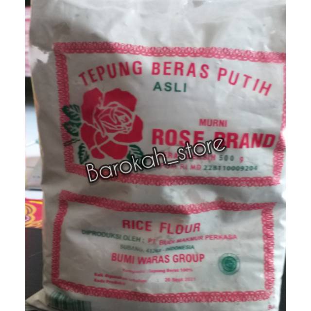 

Tepung beras putih rose brand 500gr