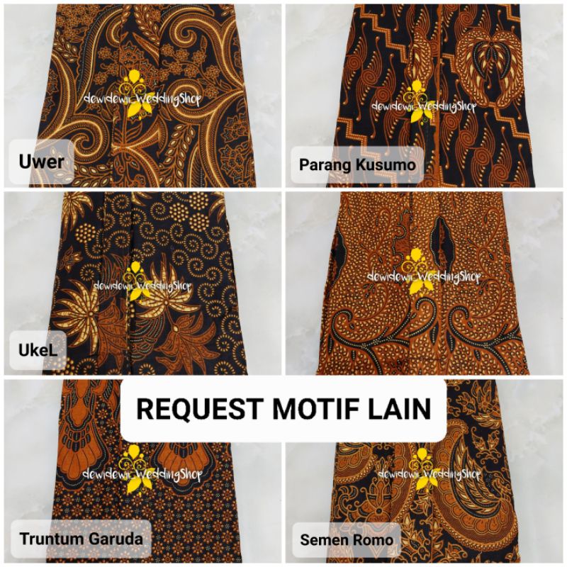[1 Set] Kebaya Kutubaru + Jarik Instan / Motif Semen Putih