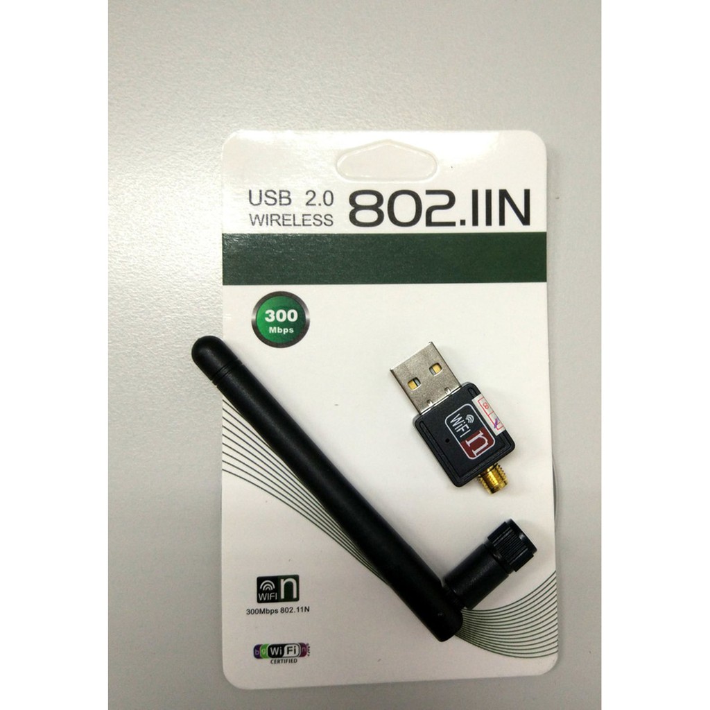 Jual USB WiFi 300Mbps Wireless Adapter dan Antenna