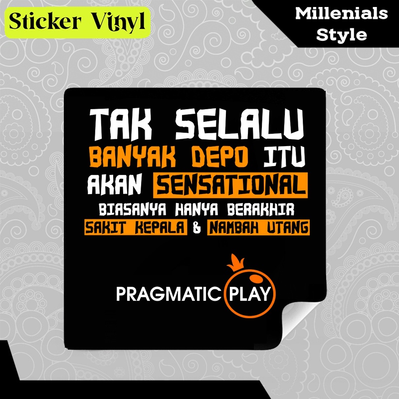 

Stiker Sticker Tak Selalu Banyak Depo Itu Akan Sensational Baju Game Slot Pragmatic Play Gates of Olympus Sweet Bonanza Jackpot JP Aesthetic Bahan Vinyl Satuan Anti Air