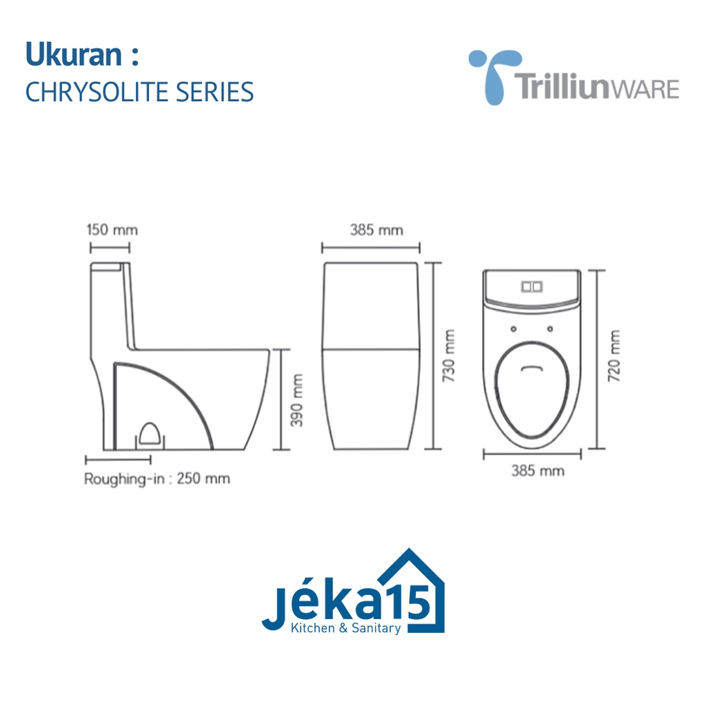 CLOSET DUDUK | MONOBLOK | TRILLIUNWARE CHRYSOLITE