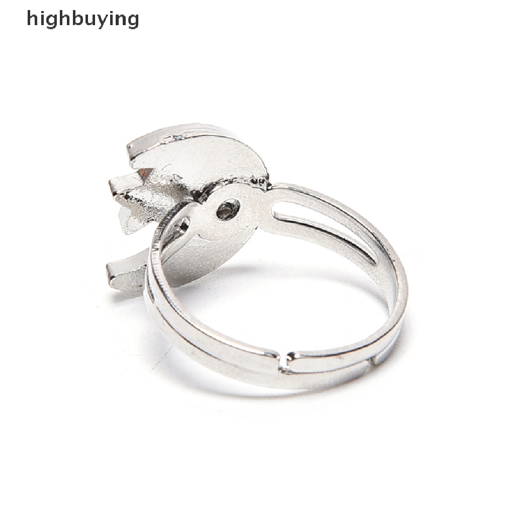 Hbid 1PC Cincin Mood Ring Chic Adjustable Berubah Warna Sesuai Suhu Desain Bulan