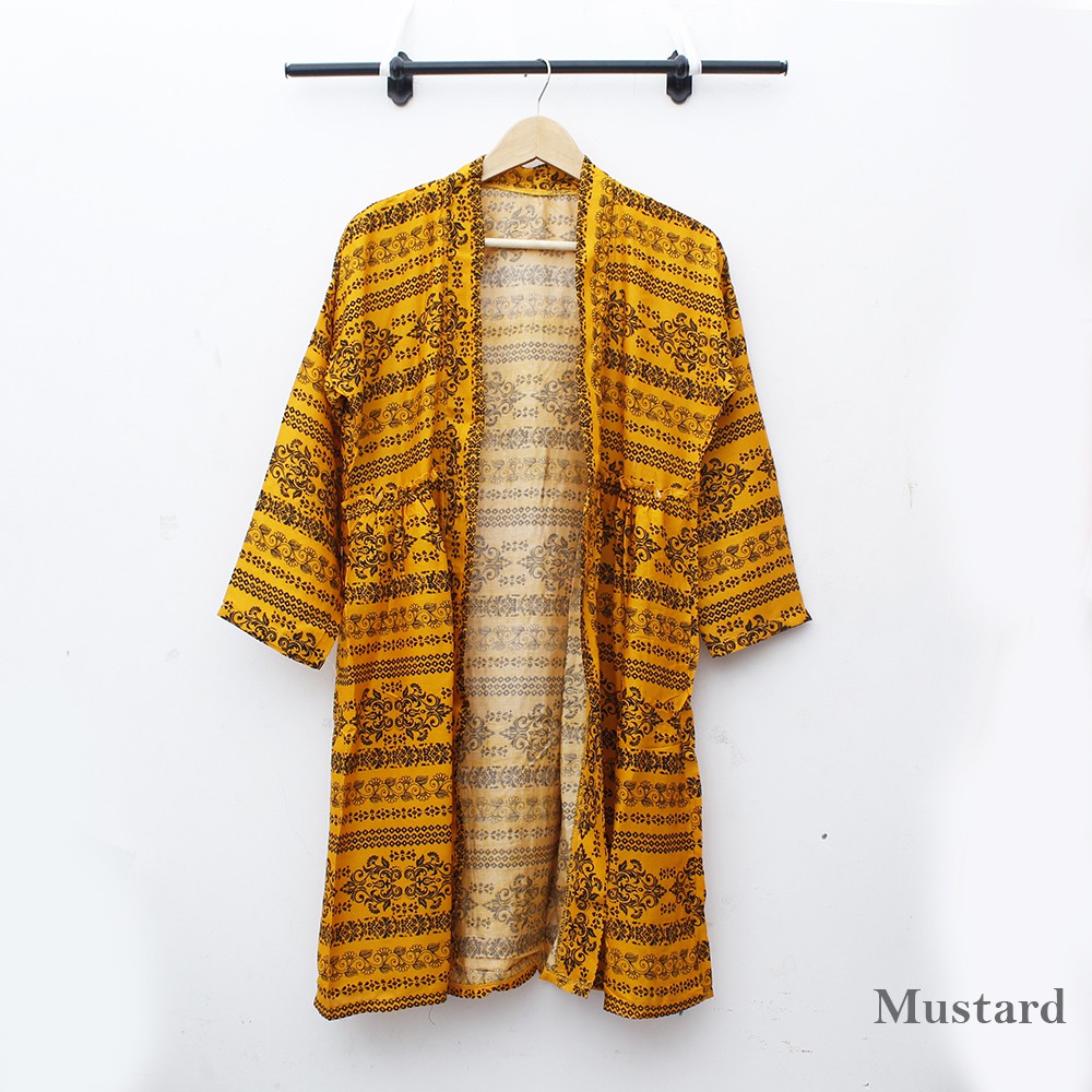 JakartaFashion - kardigan batik panjang selutut cardigan tribal muslim bahan katun etnic bahan adem