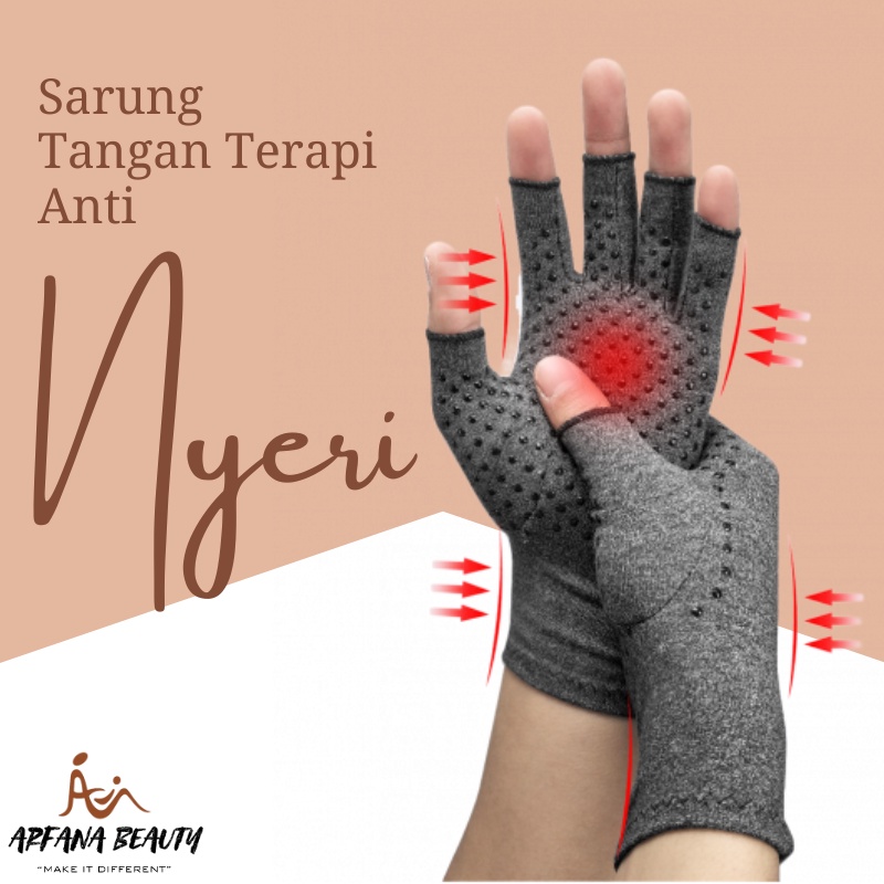 Sarung Tangan Terapi Pelindung Pergelangan Tangan Kesehatan Rematik Gym Fitness Wanita Serbaguna Multifungsi Sport Gloves Men Women Anti Radang Sendi Therapy Healt Arthritis Gloves Kompresi Premium Terbal Original