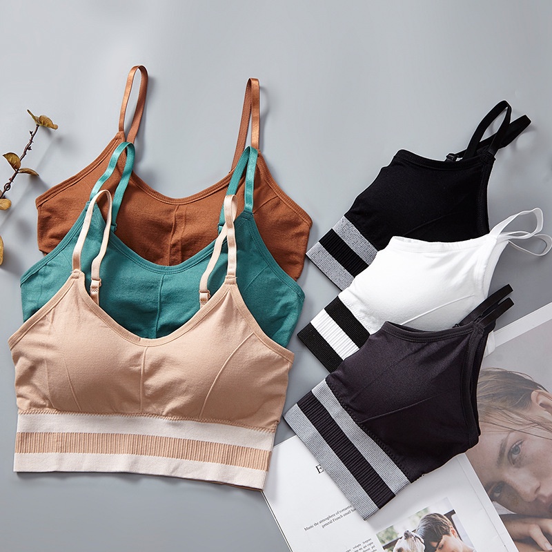 ❀ Chingu ❀ PW092 COD Sport Bra Olahraga Wanita Breathable Yoga Jogging Gym BH Import Surabaya