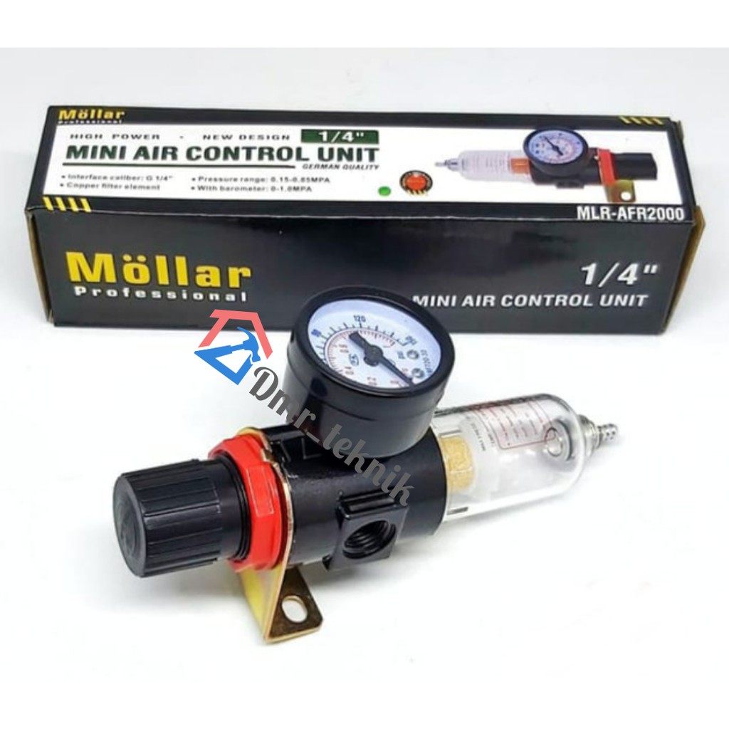 MOLLAR Filter Kompresor Udara Regulator Mini Air Control Unit MOLLAR 1/4 Inch