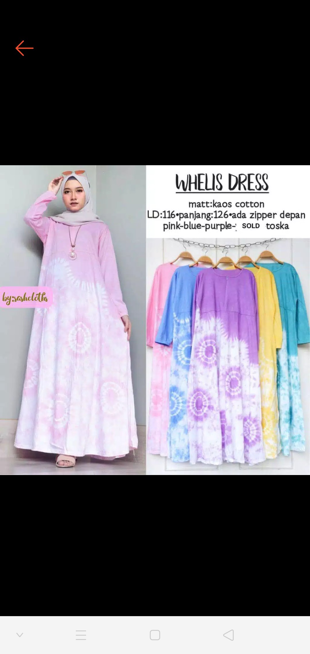 Gamis Kaos Roda Pelangi Tie Dye Ori Ziray Batik Jumbo Premium