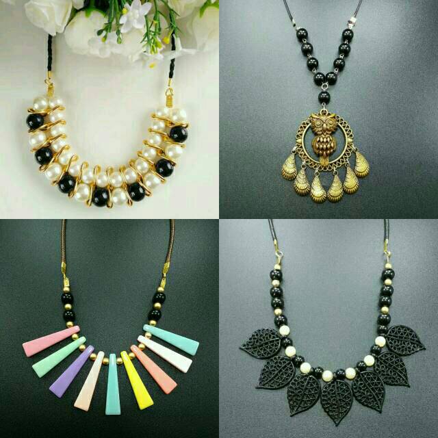 Kalung hijab aksesoris mutiara Murah