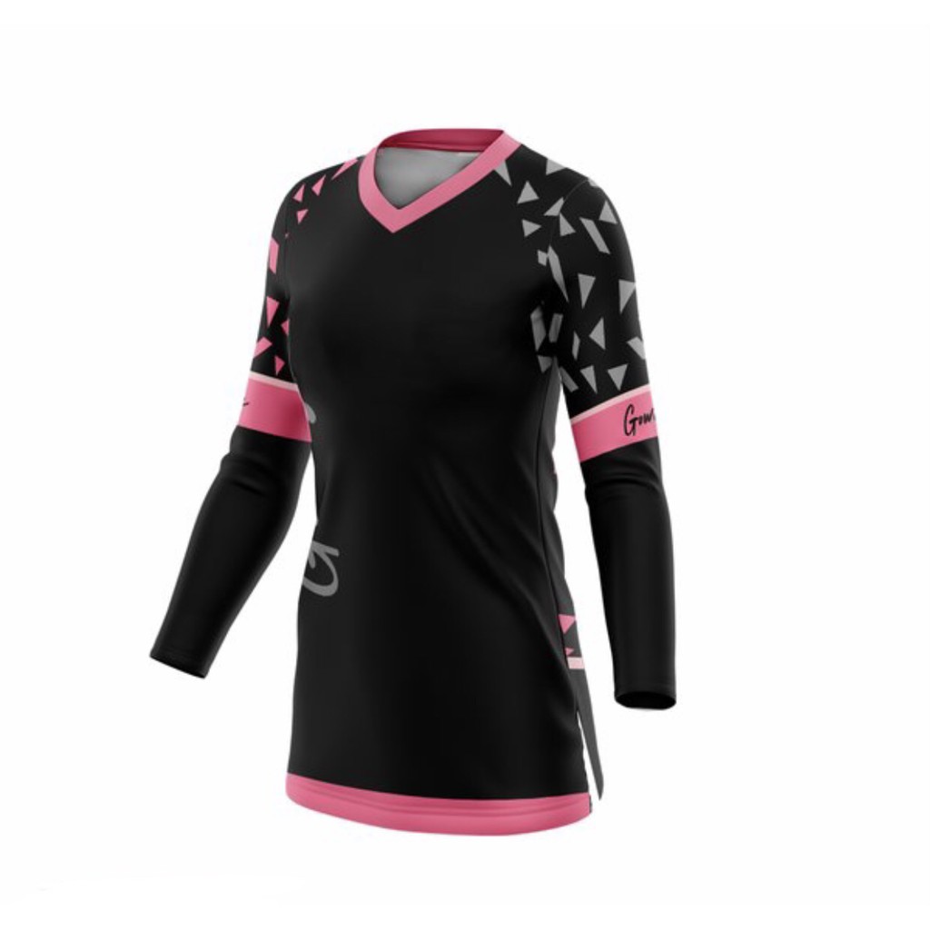 Jersey Kaos Baju Tunik Muslim Wanita Custom | Baju Tunik | Kaos Tunik | Jersey Muslim | GOWES PINK