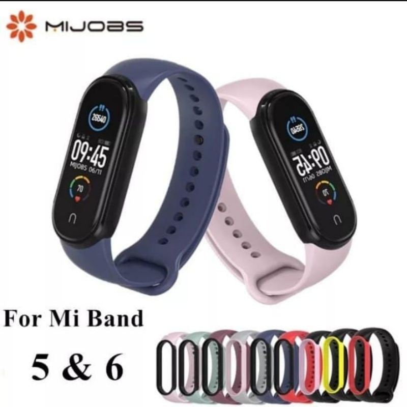 Gelang Silikon untuk Xiaomi Band 5 6 Gelang Warna Tali Pengganti Mi Band Tali Pergelangan Tangan Best Strap Mi band MIJOBS