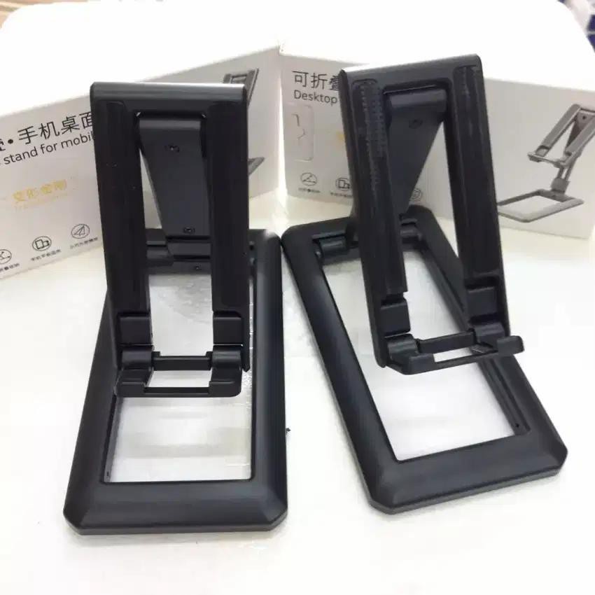 Folding Desktop F105 Universal Stand Phone Holder Anti Slip Docking Lipat Dudukan Handphone Tablet