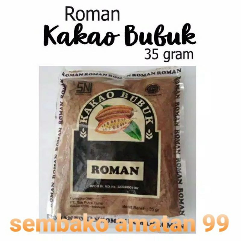 

Roman Kakao Bubuk 35gr Coklat Bubuk Roman Roman Coacoa Powder