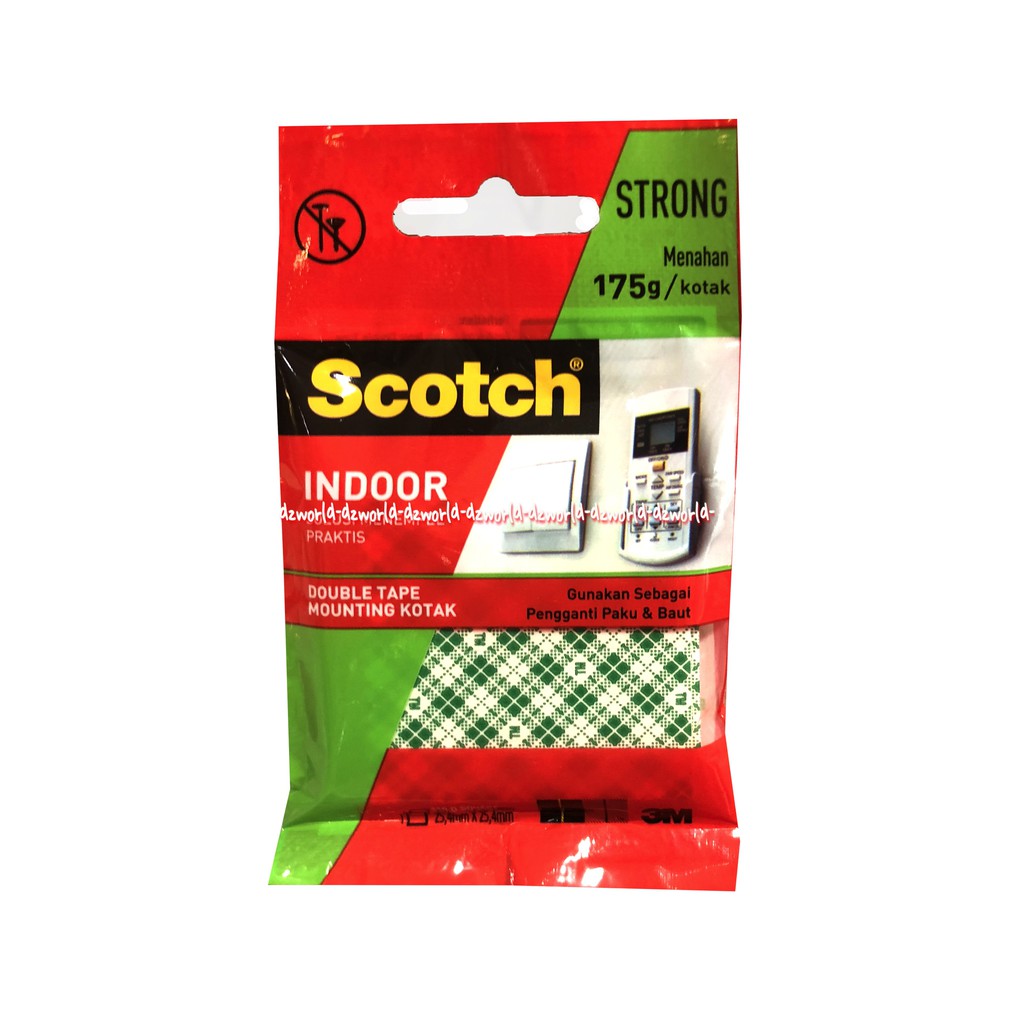 Scotch Indoor Strong Double Side Double Tipe Skotch 175gr 3M Scotch Mounting Square Double Tape Square Model Kotak Kuat