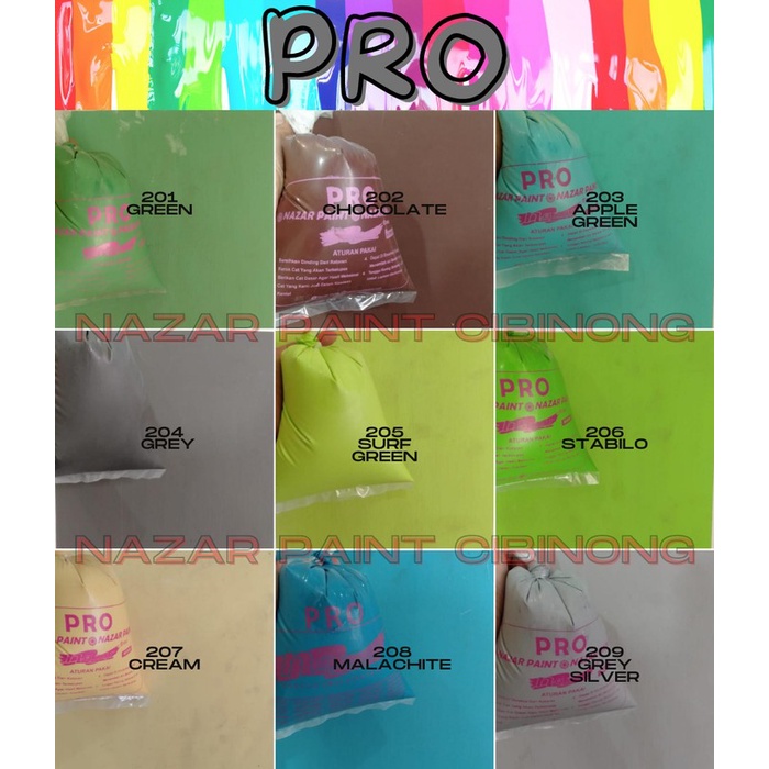 CAT TEMBOK KILOAN NAZAR PAINT MURAH  BERKUALITAS PRO ANTI LUNTUR 1KG