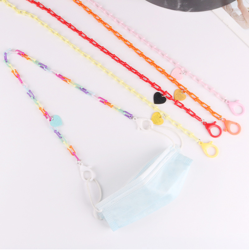 Kalung Korean Fashion Adjustable Tali Masker Wajah Mask Chain Neck Strap Lanyard Multicolor Anti-slip Pendent 55 Cm