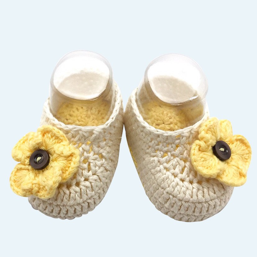 Bamboo And Bub Handmade Knit Shoes -  Sepatu Rajut Anak Bayi Knitted Newborn Socks Kaos Kaki Baby