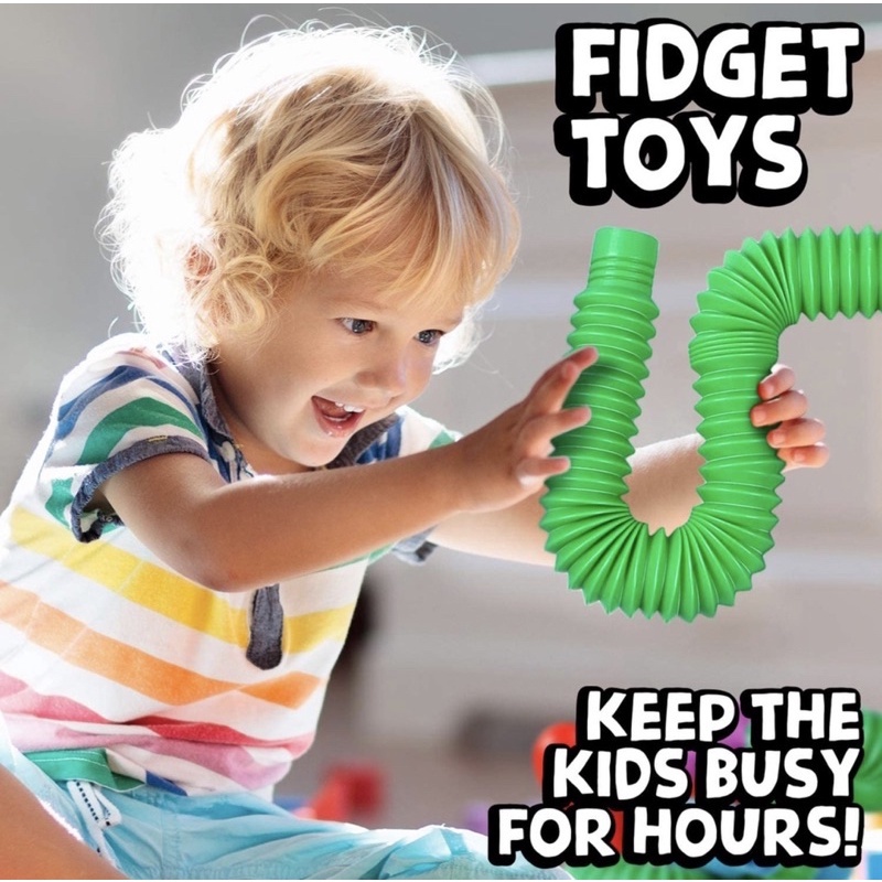 COD❤️Mainan Edukasi Pop Tube Fun Pull / Tabung Fidget Lipat Warna Macaron Untuk Penghilang Stress Anak Mainan Tabung Remas Luminous Pereda Stres