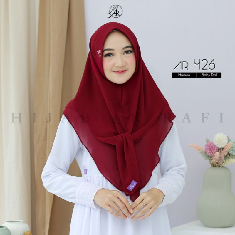 TERLARIS √ Ar 426 hijab instan by hijab ar rafi original hijab instan - INAYAHHIJAB-Maroon
