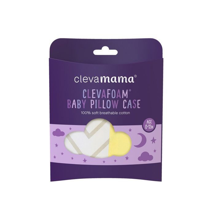 Clevamama Baby Pillow Case Grey Sarung Bantal Bayi Abu-Abu