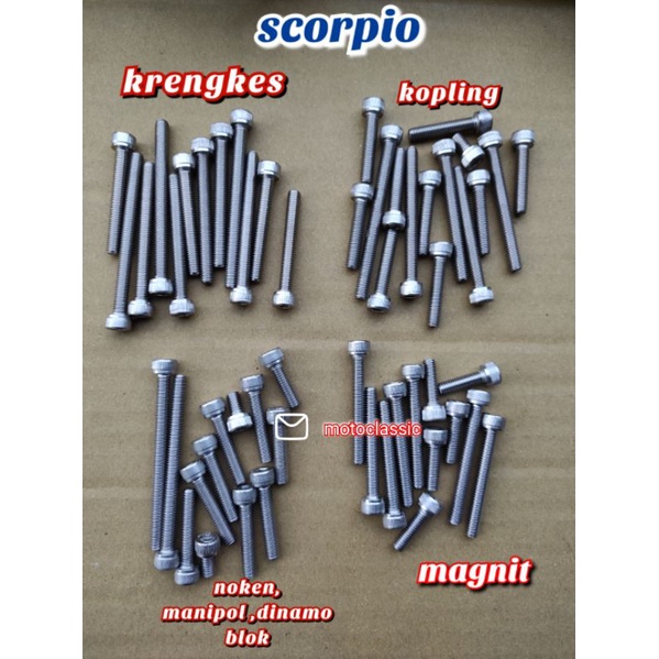 Baut L scorpio baut L mesin scorpio / baut L stenlis full mesin scorpio