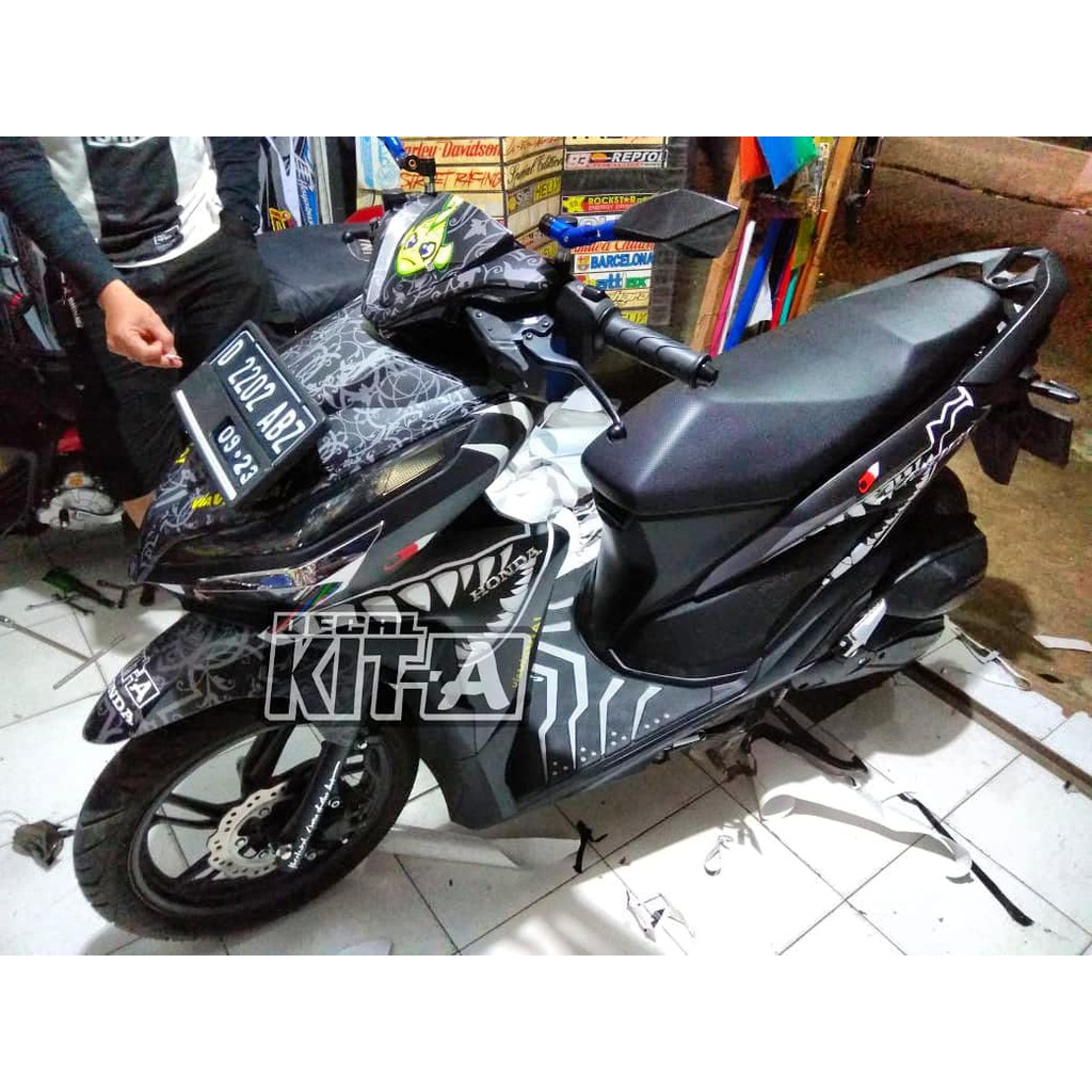 Decal Stiker New Vario 150 2018 Shark Hiu Sticker Striping Vario