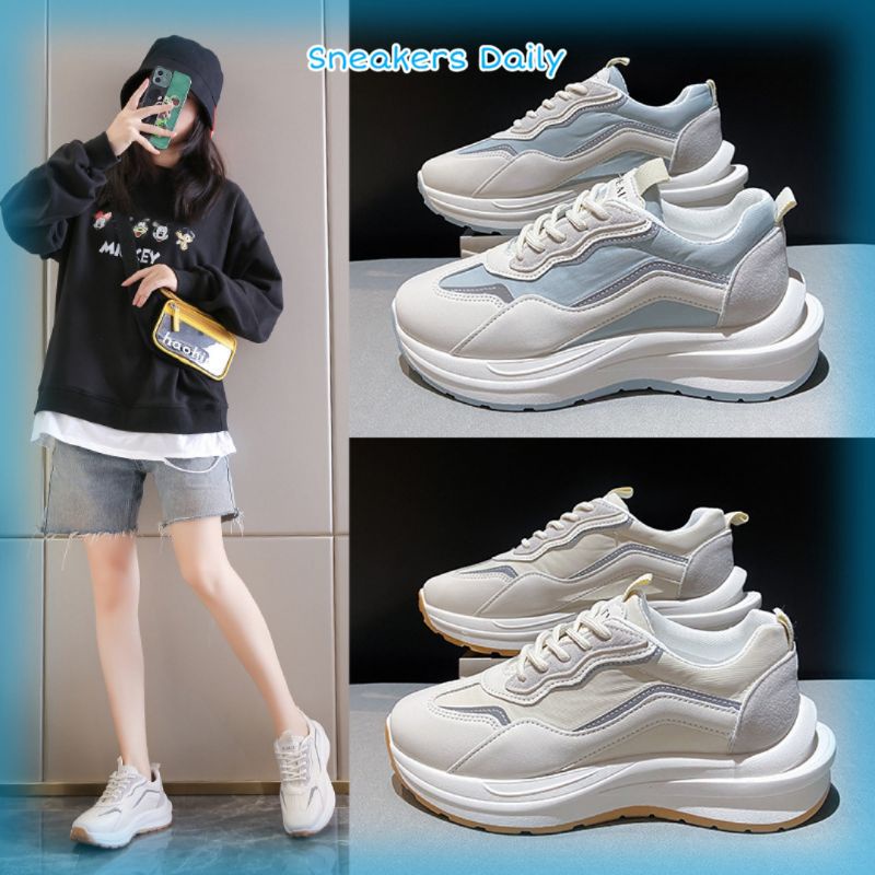 COD Sneakersdaily K02 Sepatu Sneakers Wanita Import Premium Sport Korea