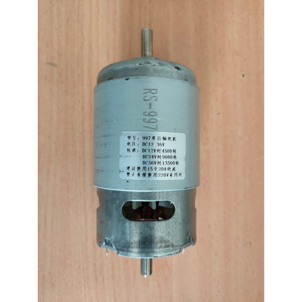 Dinamo Motor DC 997 DOUBLE SHAFT DC12-36V - Tanpa Bracket