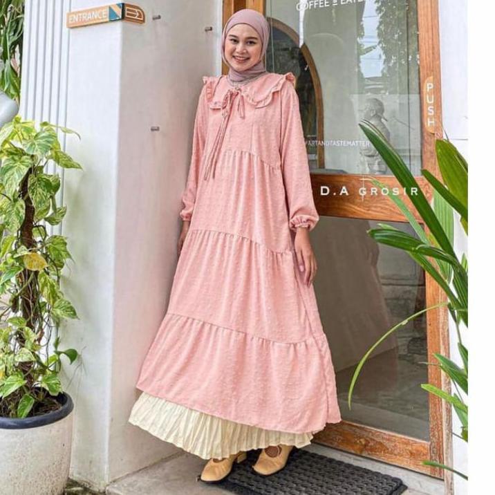 New MIDI DRESS CRINKLE URAGIRI / MIDI ZAMIRA / MIDI DRESS DOTY URAGIRI /DRESS CRINKLE URAGIRI KEKINI