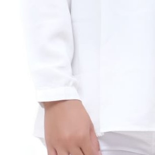 Style & Chic - Kemeja Wanita Branded Matahari Original Blouse Formal ( 2L-5L ) - Putih Polos-1