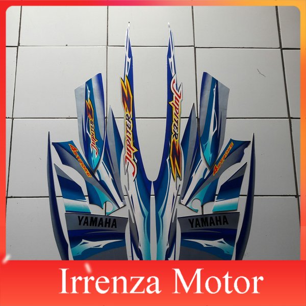 Striping Body Motor Jupiter Z Std 2004 Silver-Biru