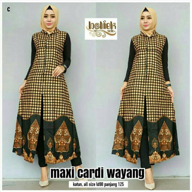 COUPLE MAXI CARDI WAYANG MURAH SARIMBIT BATIK MURAH BAJU LEBARAN COUPLE BATIK MURAH