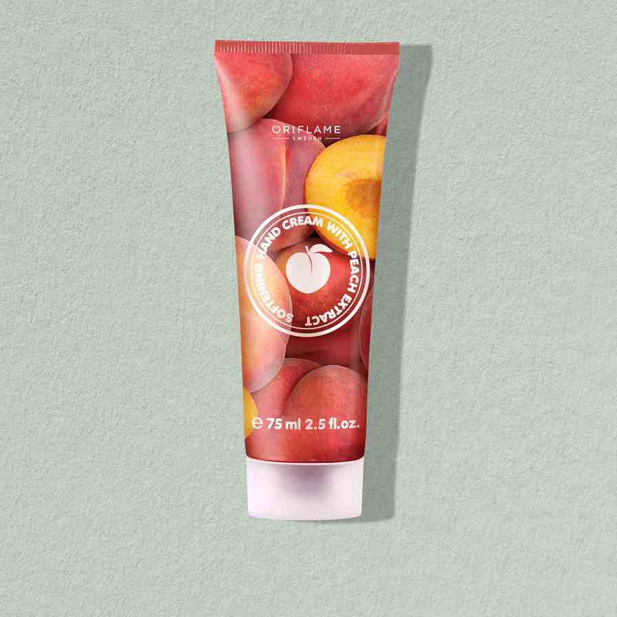 Softening hand cream with peach extract