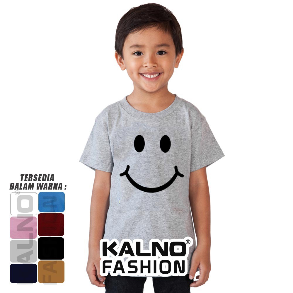 Kaos Anak kecil cowok/cewek sablon print SMILE 176