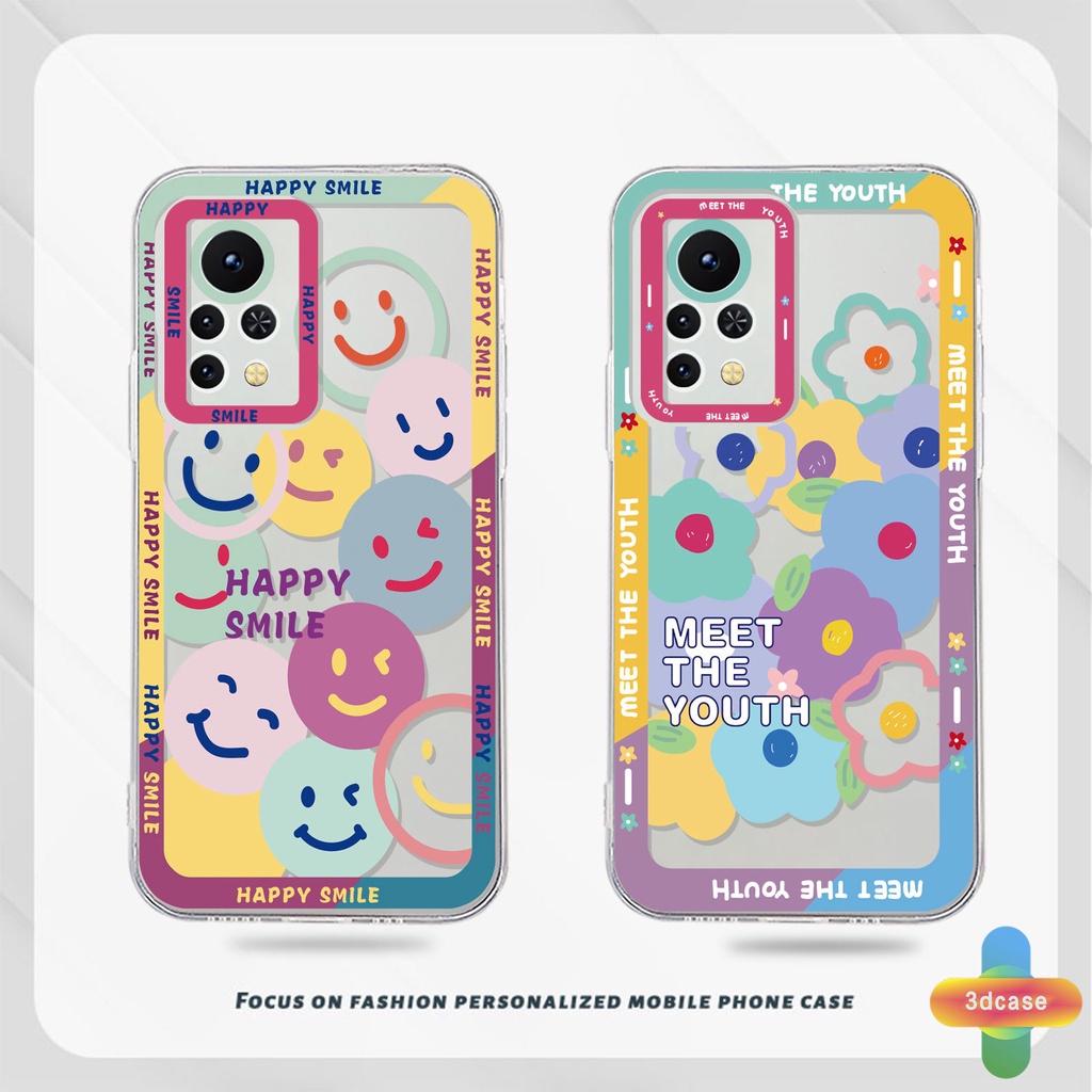 Casing Soft Case Infinix Hot 10 11 Play 10 10t 10s NFC 10i 9 Pro 10 Lite 11 Plus Hot 9 Play 11 11S NFC Infinix Smart 6 5 4 4C 5 Pro Tencno Spark 5 PRO A15 A16 A9 A5 A7 A5S Y12 Y20 Y15S Y21S A12 Cute Happy Smiley TPU Shockproof Angel Eyes Protector Cover