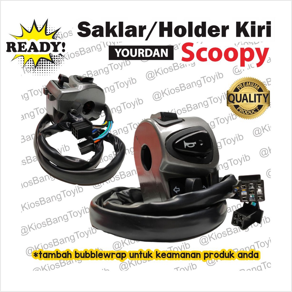 Saklar Holder Handle Switch Kiri Honda Scoopy (ISHIMA)