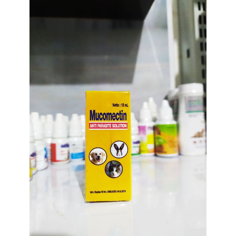 Mucomectin 10ml Anti Parasite Kucing Anjing dan Kelinci - Muco mectin