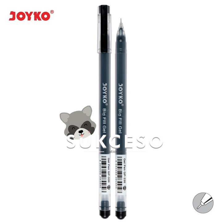 

Joyko Pulpen Gel Pen GP-330 Black 0.5mm Big Fill Gel / Ballpoint Pena Hitam Murah Berkualitas