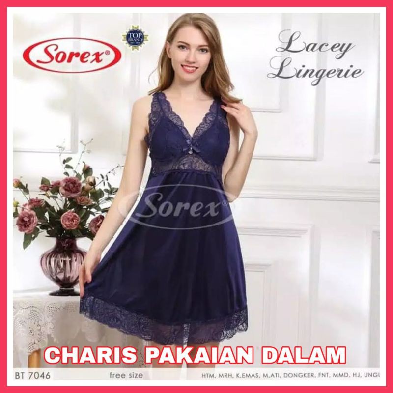 LINGERIE SOREX 7046 TERMURAH DI SHOPEE BRUKAT DADA Lembut All size