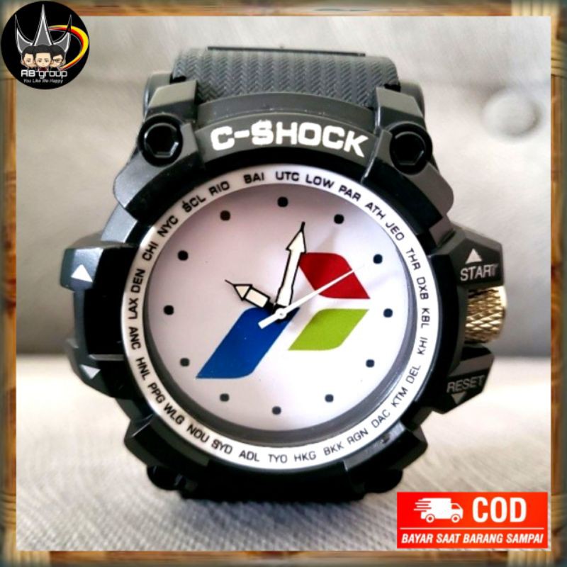 AB-C-SHOCK34 | FREE BOX | Jam Tangan sport Desain Logo Pertamina | Analog