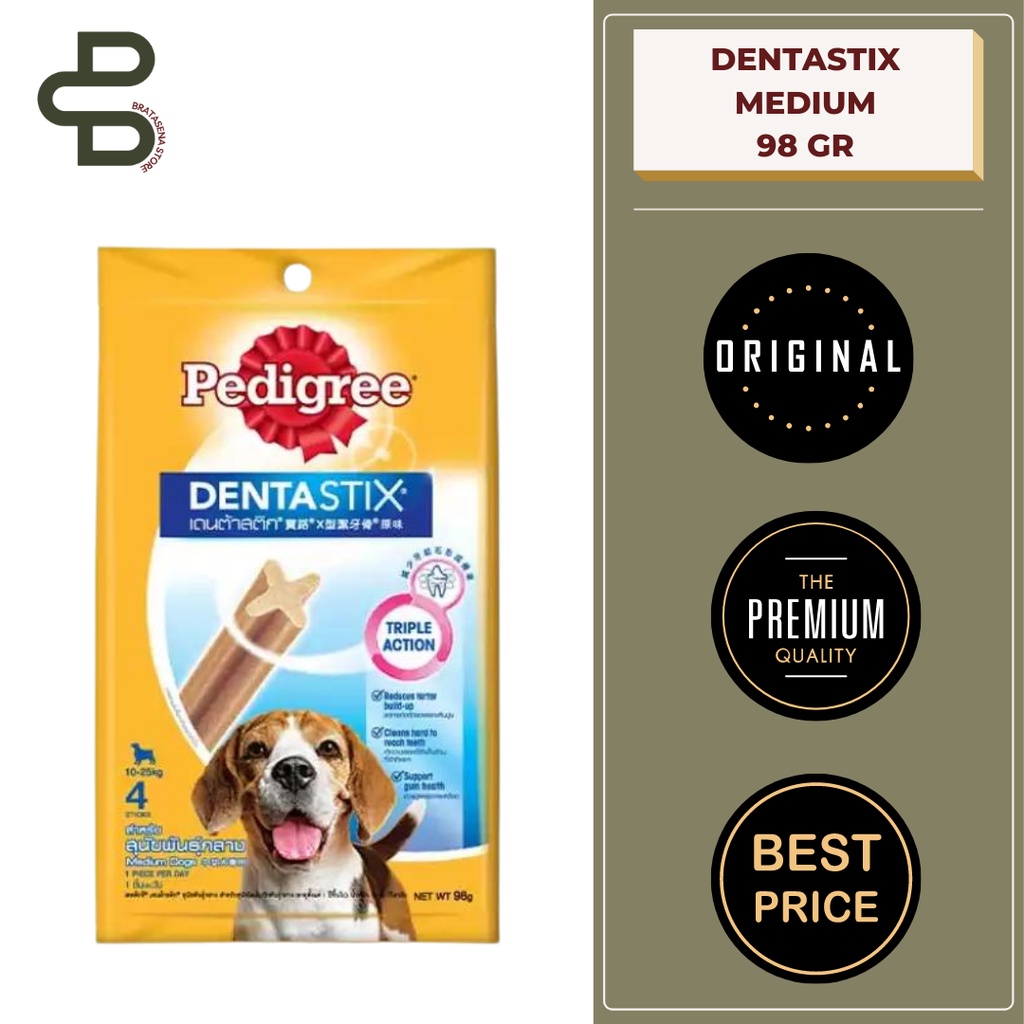 PEDIGREE DENTASTIX MEDIUM 98 GR // SNACK ANJING